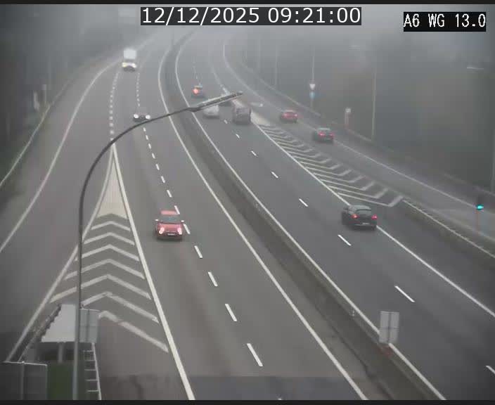 Traffic live webcam Luxembourg Mamer - A6 - BK 13 - direction Luxembourg/France/Allemagne