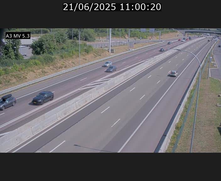 Webcam à l'Aire de Berchem au Luxembourg sur l'A3. Vue orientée vers la France