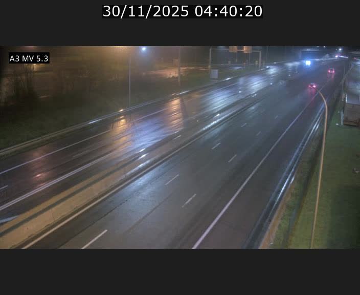 Webcam à l'Aire de Berchem au Luxembourg sur l'A3. Vue orientée vers la France