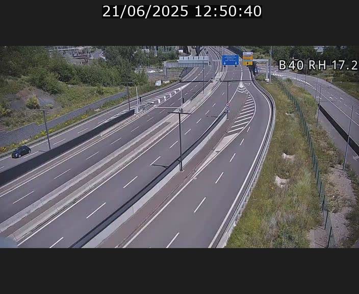 Webcam sur le contournement d'Esch Belval à hauteur de la sortie Université de Luxembourg. Vue orientée vers Luxembourg
