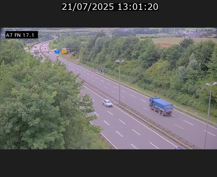 Caméra trafic Luxembourg - A7, Merscherbierg direction Mersch