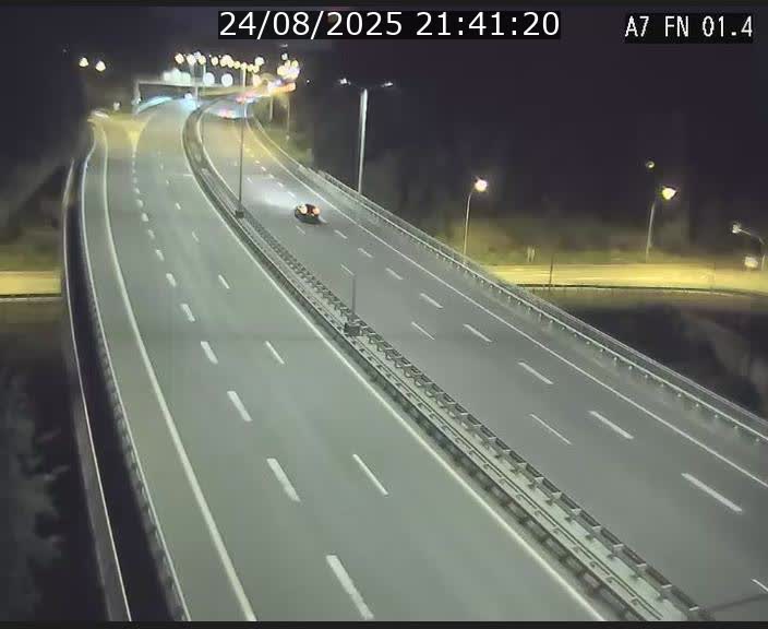 Caméra autoroute Luxembourg A7 - Tunnel Stafelter - direction Echangeur Grünewald