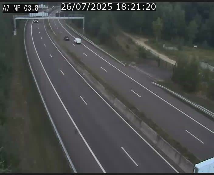 Webcam autoroute A7 au Luxembourg à la sortie du Tunnel Stafelter vers le Nord