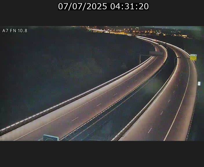 Caméra trafic Luxembourg - A7, Tunnel Gousselerbierg, sortie sud, direction rond-point Lorentzweiler (BK 10.8)