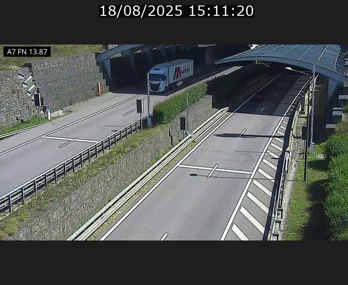 Caméra trafic Luxembourg - A7, Tunnel Gousselerbierg, entrée nord, direction Lorentzweiler