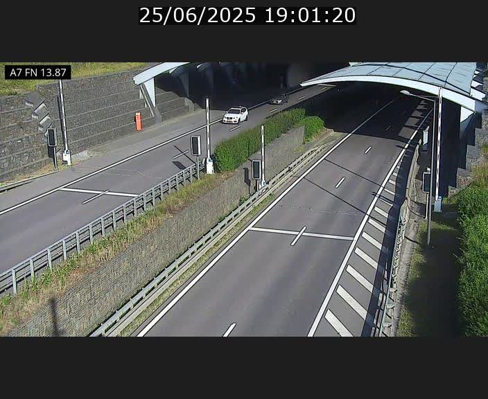 Caméra trafic Luxembourg - A7, Tunnel Gousselerbierg, entrée nord, direction Lorentzweiler