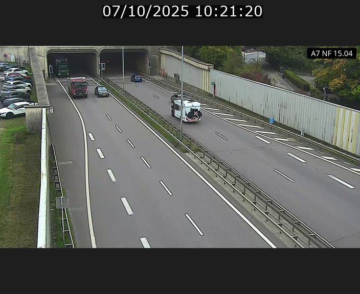 Caméra trafic Luxembourg - A7, Tunnel Mersch, entrée sud, direction Ettelbruck