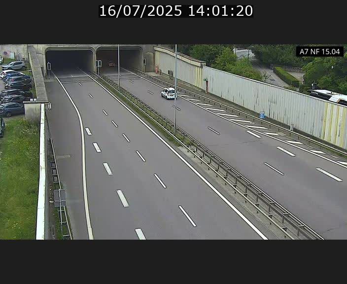 Caméra trafic Luxembourg - A7, Tunnel Mersch, entrée sud, direction Ettelbruck