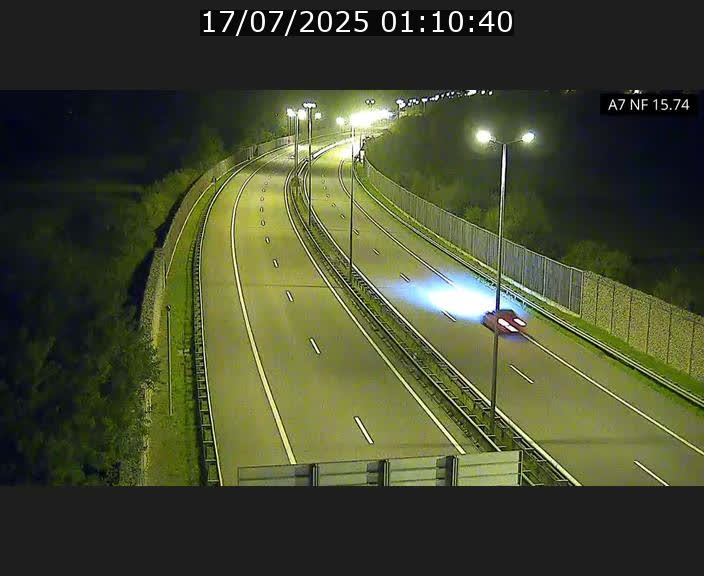 Caméra trafic Luxembourg - A7, Tunnel Mersch, entrée nord, direction Lorentzweiler