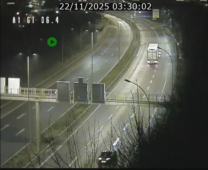 Traffic live webcam Luxembourg Hamm - A1 direction Sandweiler - BK 6.4