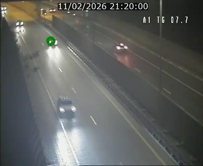 Traffic live webcam Luxembourg Kirchberg - A1 direction Luxembourg-ville - BK 7.7