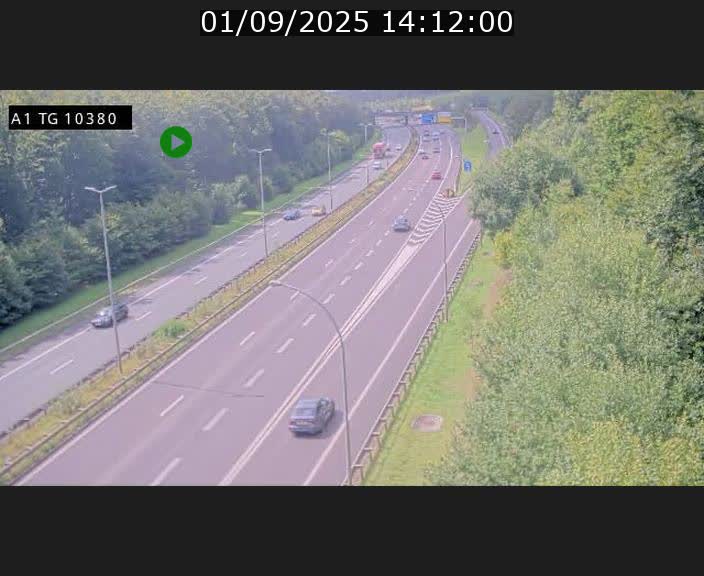 Traffic live webcam Luxembourg Senningerberg - A1 direction Luxembourg Kirchberg - BK 10.3