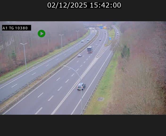Traffic live webcam Luxembourg Senningerberg - A1 direction Luxembourg Kirchberg - BK 10.3