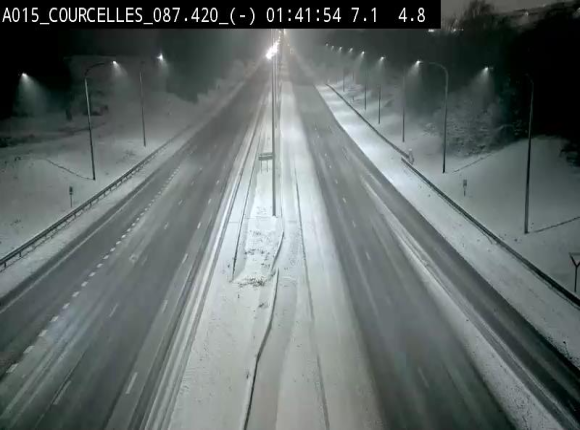 Webcam autoroute Belgique - Viesville - E42 direction Mons - BK 84.35