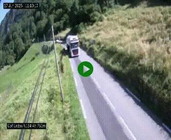 Webcam dans les Pyrénées Atlantique au niveau du col d'Urdos et du fort du Pourtalet sur la N134, en direction du Col et du tunnel du Somport, à 765 mètres d'altitude