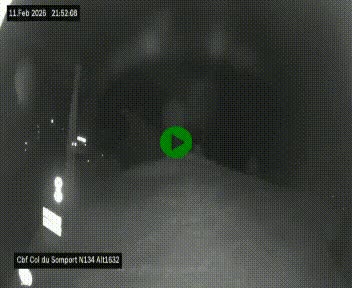 Webcam au col du Somport, côté français, sur la N134, dans les Pyrénées, en direction de l'Espagne, à 1632 mètres d'altitude