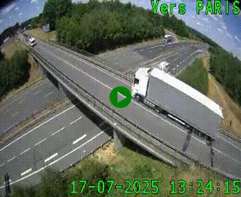 Clone of Caméra routière sur l'autoroute A20 au nord de Limoges, à la jonction avec la N520. Vue orientée vers Paris
