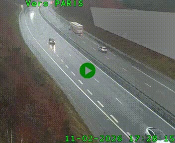 Caméra routière sur l'autoroute A20 à Saint-Pardoux-l'Ortigier, à la jonction avec l'A89. Vue orientée vers Paris