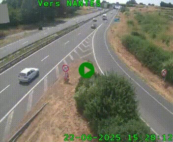 Webcam N147 au nord de Poitiers et à la jonction avec la A10