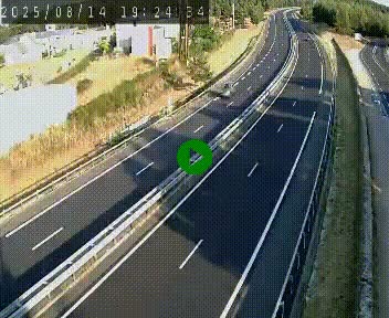 Caméra autoroute A75 à hauteur du col du rocher blanc en direction de Montpellier