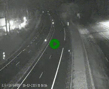 Caméra autoroute A75 à hauteur du col du rocher blanc en direction de Montpellier