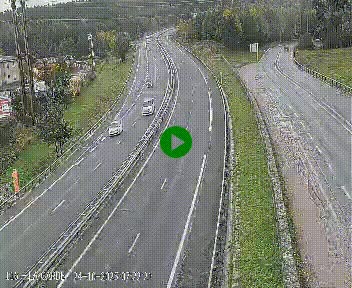 Caméra autoroute A75 à hauteur du col du rocher blanc en direction de Montpellier
