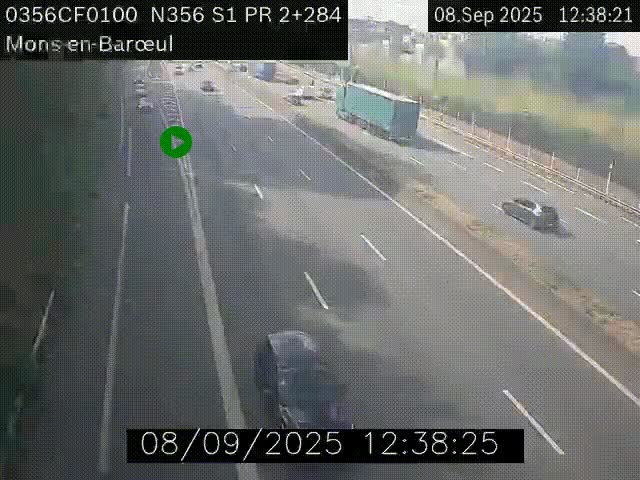 Webcam à l'entrée de Lille en direction du périphérique, à proximité de Mons-en-Baroeul sur la N356