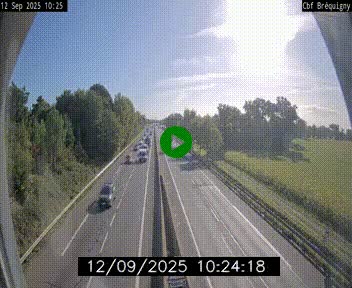 Webcam sur le périphérique de Rennes (N136) à hauteur du quartier Bréquigny, au sud de la ville