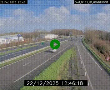Webcam sur la N165 à hauteur de Hennebont, au nord de Lorient