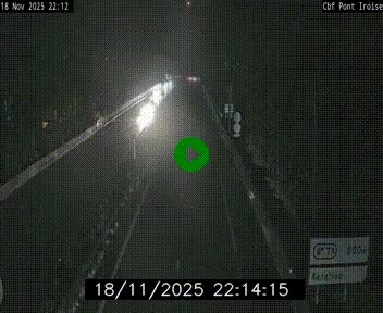 Webcam sur la N165 après le Pont de l'Iroise, à l'entrée de Brest