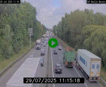 Webcam sur le périphérique de Nantes (N844) entre la Porte de Saint-Luce et la Porte d'Anjou, à l'est de la ville