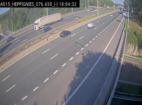 Webcam autoroute Belgique - Heppignies - E42 direction Namur - BK 76.4