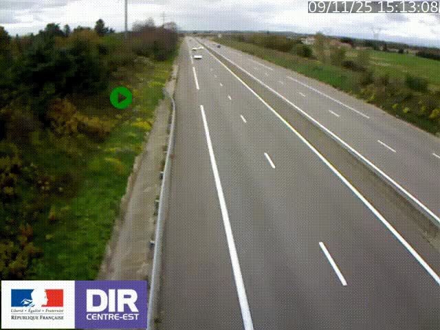 Webcam sur le contournement de Valence, sur la Nationale 7, à la jonction avec la N532, caméra orientée vers Grenoble
