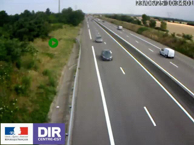 Webcam sur le contournement de Valence, sur la Nationale 7, à la jonction avec la N532, caméra orientée vers Grenoble