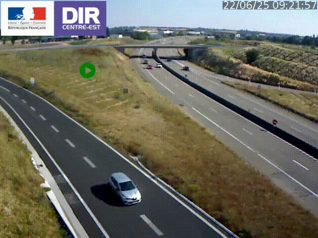Webcam sur le contournement de Valence, sur la Nationale 7, caméra orientée vers Lyon