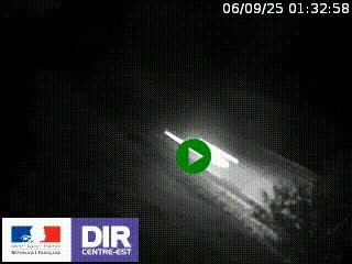 Webcam au niveau du col de Bois Clair à hauteur de Cluny sur la N79. Vue orientée vers Mâcon