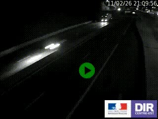 Caméra autoroutière sur l'A47 à hauteur de Givors, a proximité de Lyon. La webcam est orientée vers Lyon