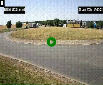 Webcam en périphérie de Chartres sur la N123, à hauteur de Luisant. Vue orientée vers Chartres