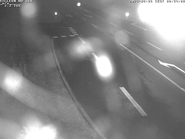 Webcam sur la RD164 à Tilleux. Vue orientée vers Neufchâteau