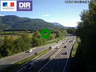 Caméra trafic à Meylan sur la Rocade-Sud de Grenoble en direction d'Aix-en-Provence
