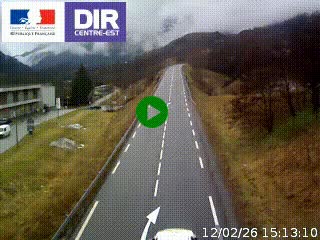 Web cam sur la N90 à Aime, en provenance de Bourg-Saint-Maurice et en direction d'Albertville
