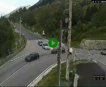 Webcam au carrefour de la croisade, à la jonction entre la N22 et la N320, avant le poste de douane franco-andorrane. Webcam à 1790 mètres d'altitude
