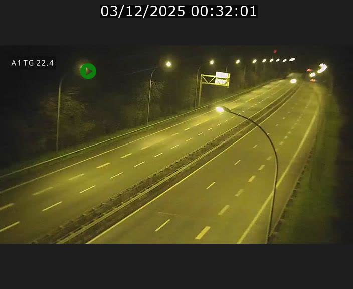 Traffic live webcam Luxembourg Flaxweiler - A1 direction Luxembourg - BK 22.4