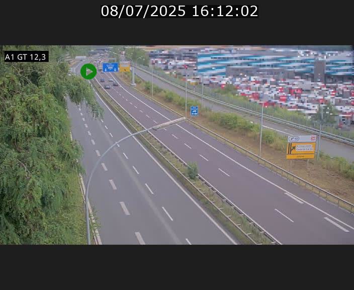Traffic live webcam Luxembourg Senningerberg - A1 direction Allemagne - BK 12.3