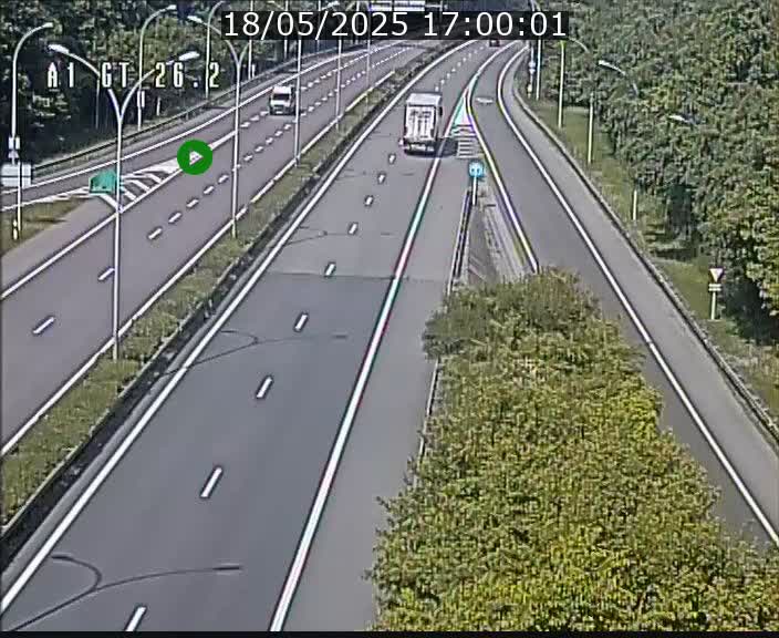 Traffic live webcam Luxembourg Grevenmacher - A1 direction Allemagne - BK 26.2