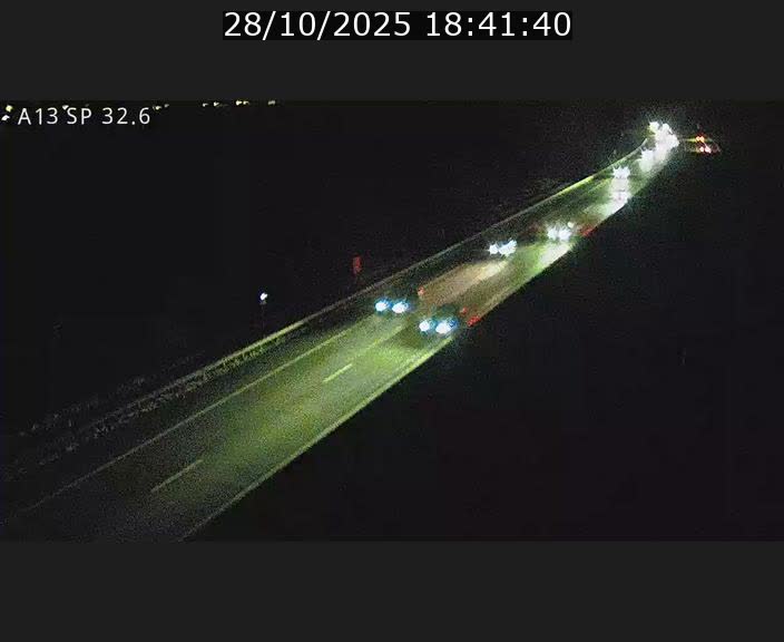 Webcam info trafic A13 à hauteur de Mondorf-les-bains. Vue orientée vers Altwies
