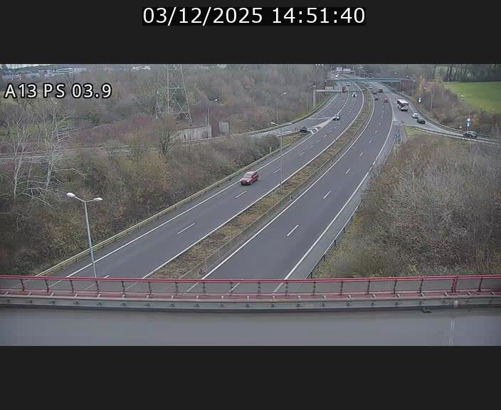 Traffic live webcam Luxembourg Differdange - A13 direction Esch-sur-Alzette - BK 3.9