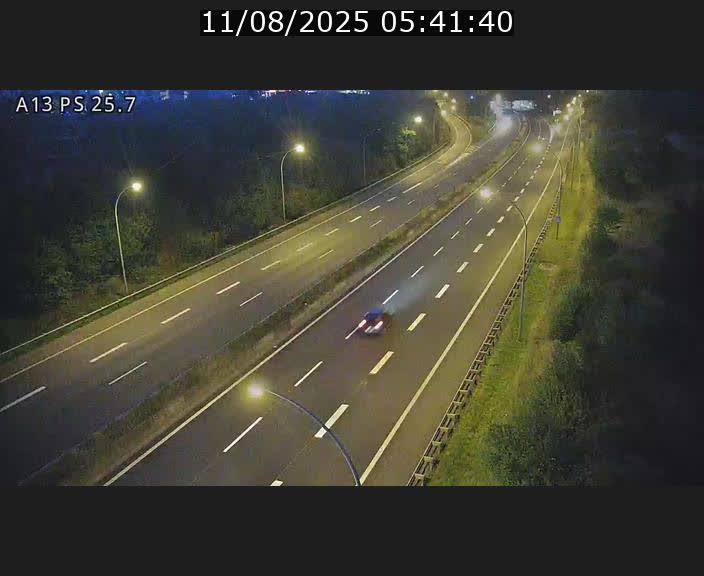 Traffic live webcam Luxembourg Frisange - A13 direction Allemagne - BK 26
