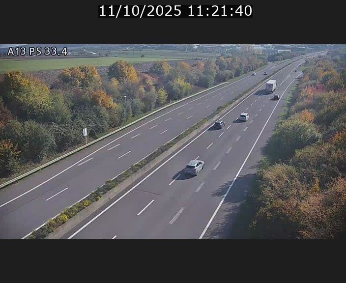 Webcam trafic sur A13 à hauteur de Mondorf-les-Bains en direction d'Altwies
