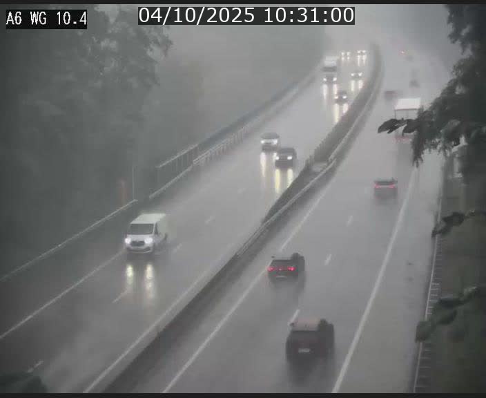 Traffic live webcam Luxembourg Mamer - A6 - BK 10.4 - direction Luxembourg/France/Allemagne